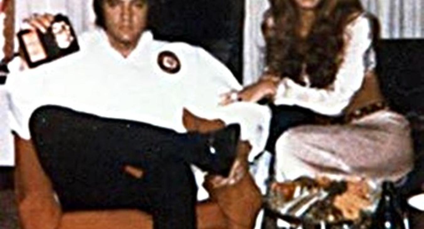 Elvis and girl friend Thompson